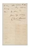 DARWIN, CHARLES. Autograph Letter Signed,